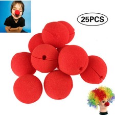 25 Packs Red Nose Sponge Ball Foam Magic Costume Party Masquerade Circus Ball