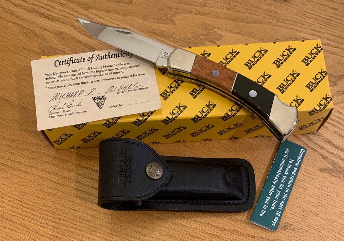 RARE BUCK 110 DESIGNERS CHOICE STUNNING KNIFE NEVER USED w/BOX BRT 