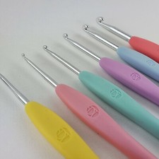 6er H&auml;kelhaken Set, Rutschfest H&auml;kelnadel Stricknadelset 2, 2,5, 3, 4, 5, 6 mm