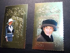 Guyana Souvenir Sheet Scott# 3313-14 Diana  1998   MNH L91