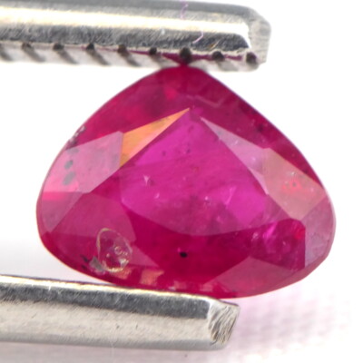 SHOLA Echt 0,61 Ct Natürlicher Unbehandelt Rot Rubin aus Mosambik, Ruby