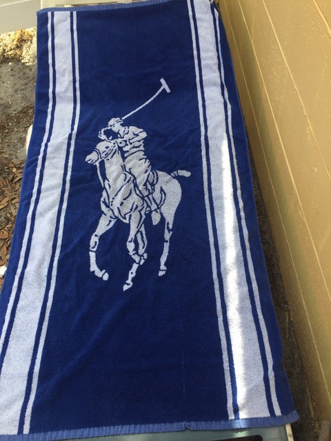 VTG Ralph Lauren Beach Towel Polo Player | eBay