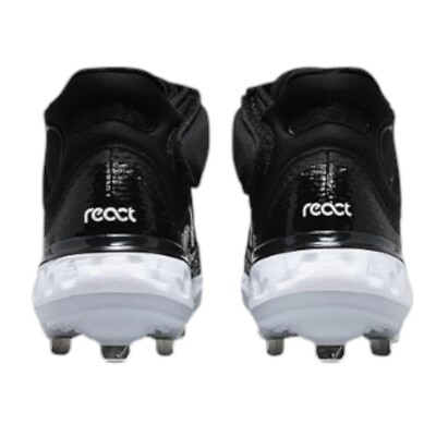 Nike Alpha Huarache Elite 4 Mid Metal Baseball Cleat Black  display picture 1