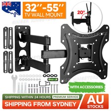 Full Motion TV Wall Mount Bracket Swivel Tilt 32 37 40 42 50 52 55 Inch LED LCD