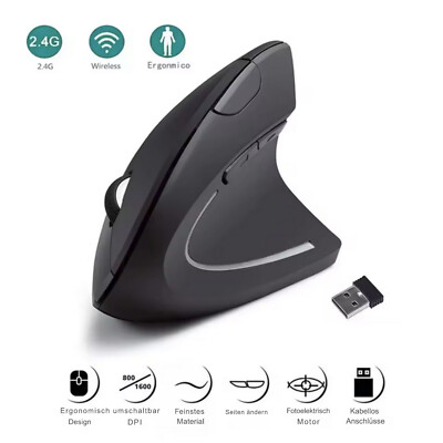 2.4G Wireless Maus Vertikale Ergonomische Funkmaus Vertical Mouse Kabellos
