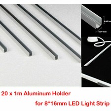 20x 3.3' Aluminum Holder Channel Track For 8mmx16mm LED Neon Rope Light Mounting