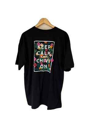 The Chivery KCCCo Chive Tees Womens XXL Black Graphic Short Sleeve T Shirt