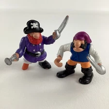 Fisher Price Great Adventures Pirates Purple Figures Captain Peg Leg Vintage 90s