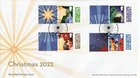 GB 2022 - Christmas Smilers Litho set on FDC - all 4 stamps/labels
