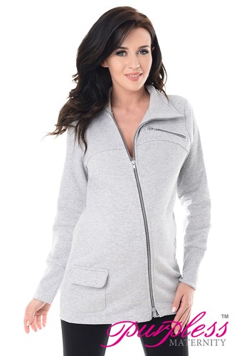 Sudadera con capucha ajustable de maternidad sin púrpura 9055 - Imagen 7 de 16