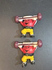 Kraft General Foods - 2 Kool-Aid Man Weight Lifting Figure HEY KOOL-AID 