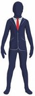 Forum Novelties Slenderman Business Suit 2pc Adult Costume Bodysuit, Black Wh...