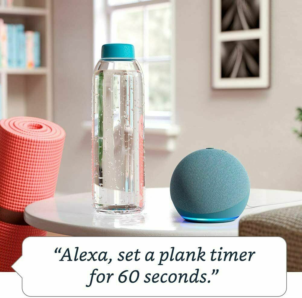 NEW Amazon Echo Dot Alexa Smart Speaker with Clock Blue | eBay