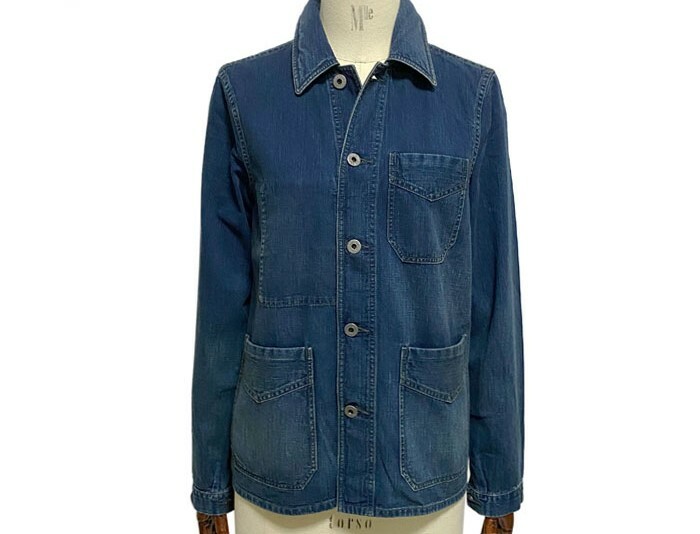 RRL Indigo Denim Chore Coverall Jacket Size 2 Indigo Auth RRL Indigo Denim Chore Coverall Jacket Size 2 Indigo Auth