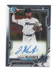 2021 Bowman Chrome Draft #CDA-JMC Jordan McCants Auto 1st Bowman D046