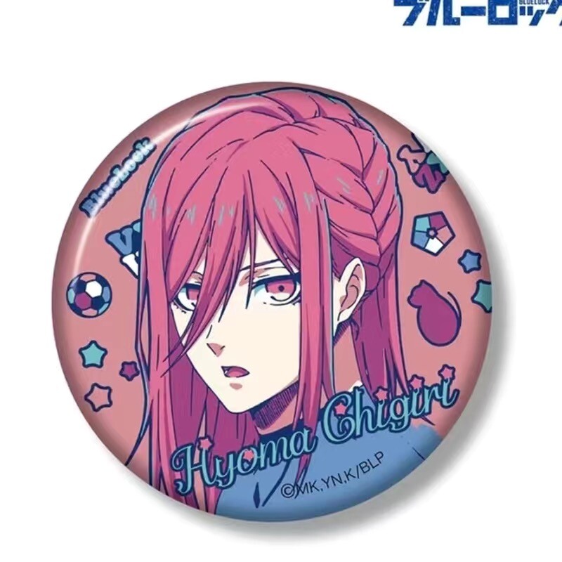 58mm BLUE LOCK Laser Emblem Chigiri Hyoma High Quality Tinplate