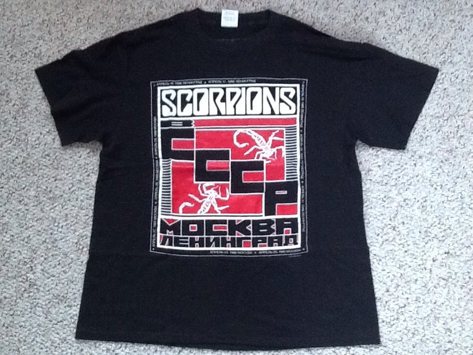 SUPER RARE SCORPIONS CCCP RUSSIA TOUR 1988 MOSCOW LGND CONCERT T