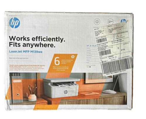 HP Laserjet MFP M139we Wireless Black & White Printer With 6 Months Instant Ink - Picture 1 of 5