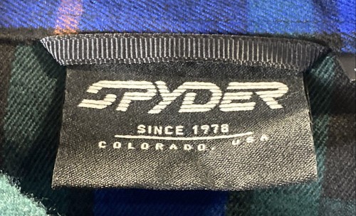 Spyder Men Blue Plaid Button Up XL NWT - Picture 3 of 10