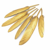 Vintageparts Diy Federn In Goldfarben 6 StüCk
