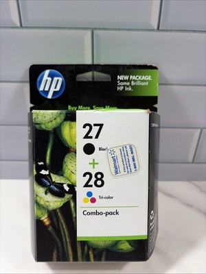 Genuine HP Black And Tri-Color Printer Ink 27 + 28 Combination Pack Exp SEP 2011
