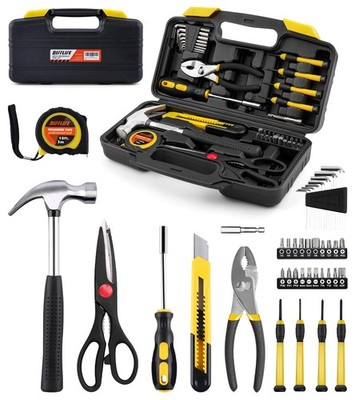 40-Piece Tool Set - General Household Hand Kit with Plastic...