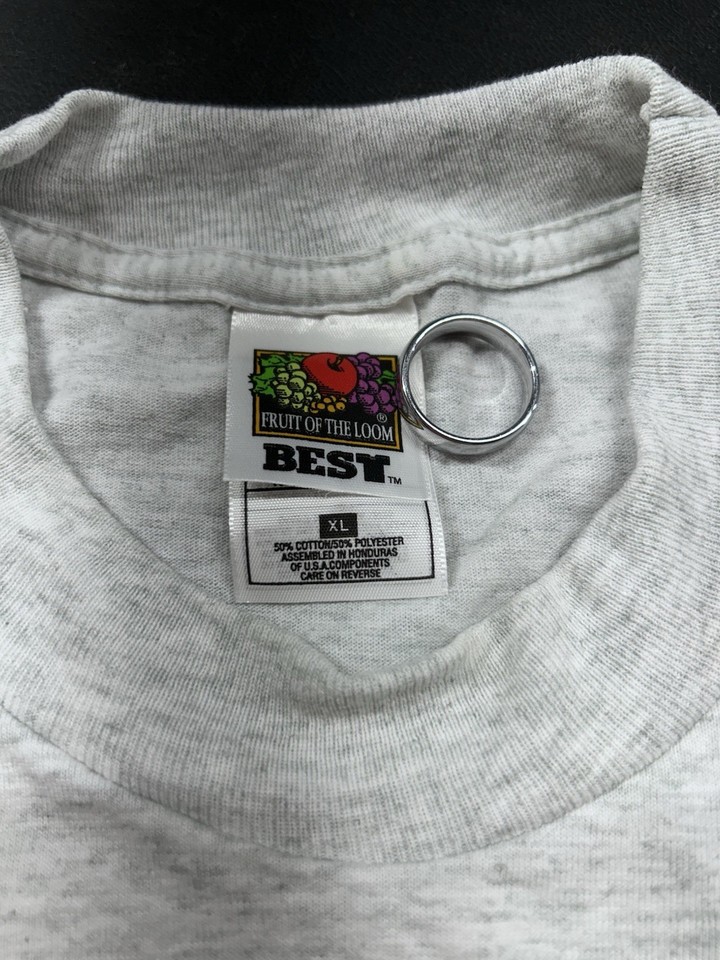 Vintage Fruit of the Loom Mills Ford Graphic Gray Men's XL Short Sleeve ...