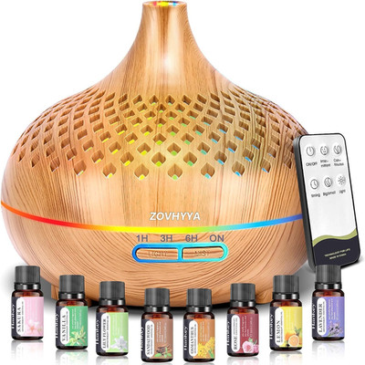 500ML Aroma Diffuser Diffuser Ätherische Öle Mit 8 Ölen Aromatherapie-Diffuser W