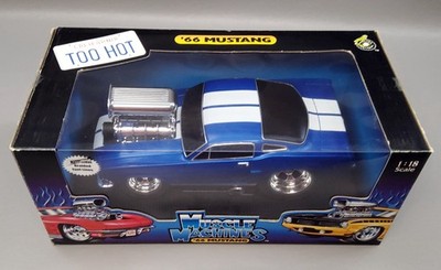 1966 Blue Ford Mustang 1:18 Scale Diecast By Muscle Machines
