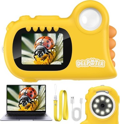 2 in 1 Mikroskop für Kinder & Videokamera, Deepoter 1000X Digitalmikroskop