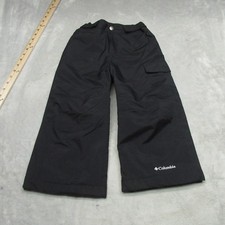 Columbia Snow Pant Toddler 4T Blk Ice Slope II Cargo Insulated Waterproof Winter
