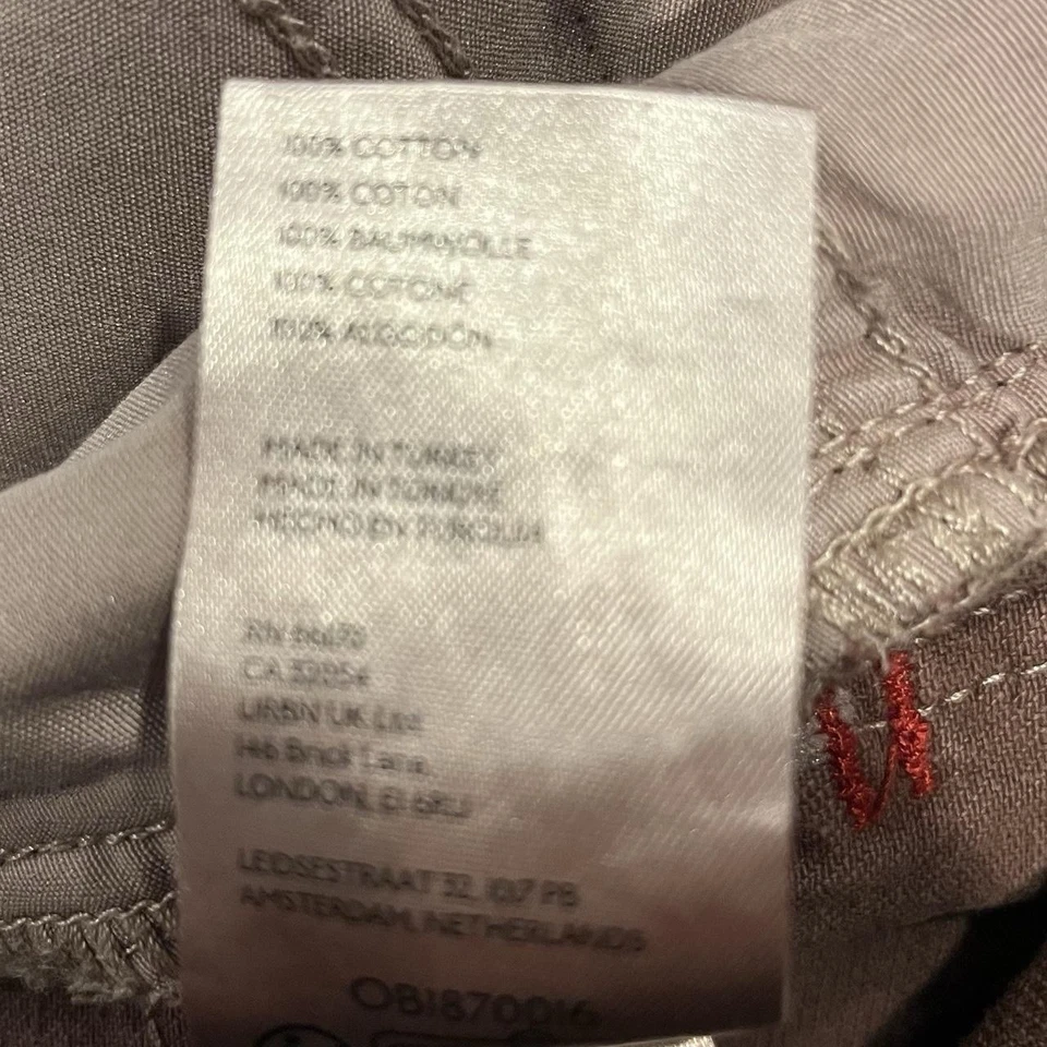 NUEVO CON ETIQUETAS Urban Outfitters BDG Mandi Denim Flocado Elastizado Maxi Falda Marrón Abertura Pequeña Foto 4 de 4