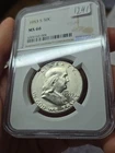 1953-S 50C Franklin Half Dollar MS66 NGC.
