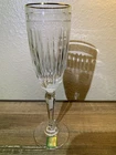 Vtg Waterford Hanover Gold Marquis Champagne Flute Crystal Goblet Gold Rim EUC