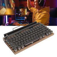 Typewriter Keyboard 83 Keys Vintage Wireless Mechanical with Metal Round UK