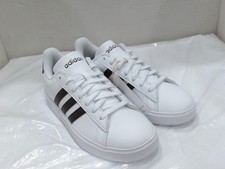 NewMissingBox - Adidas Womens Grand Court 2.0, White/Black/Black, 7.5