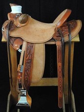Ranch Roping Horse Saddle Leather Wade Tree A Fork Work Western Equestrian Tack