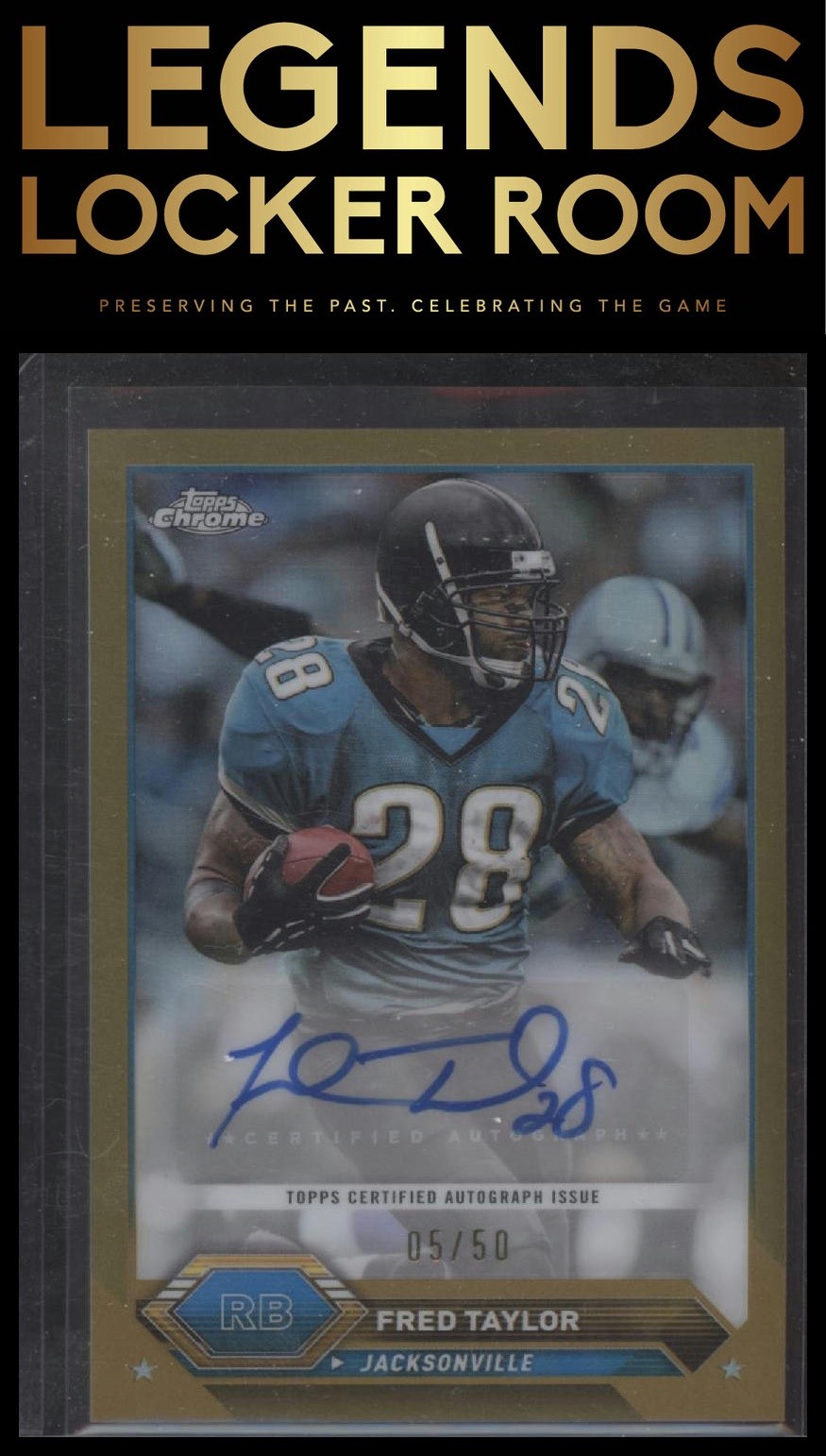 2023 Topps Composite Fred Taylor Topps Chrome Auto Gold Refractor #/50