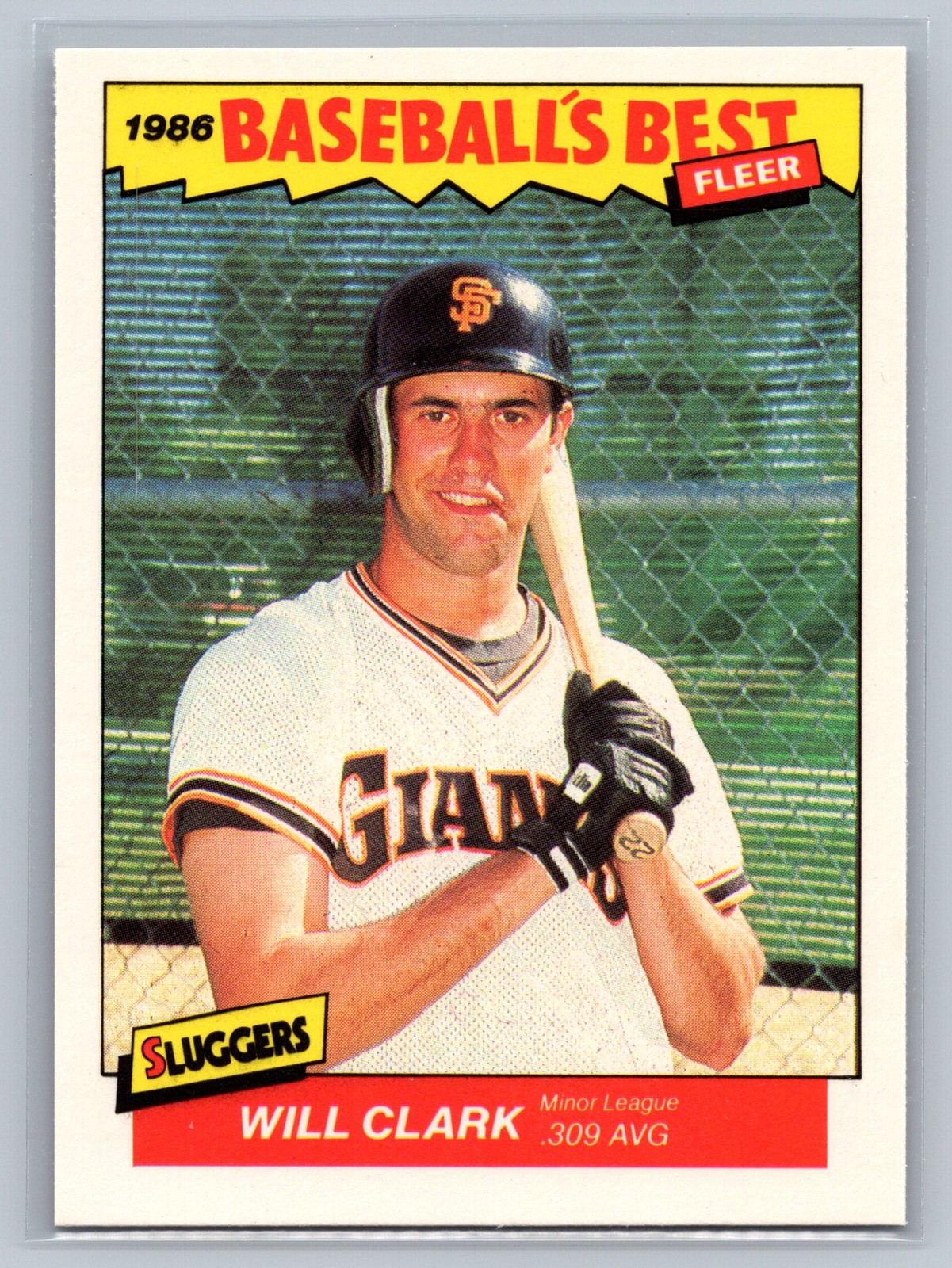 1986 Fleer Baseball's Best #6 Will Clark San Francisco Giants