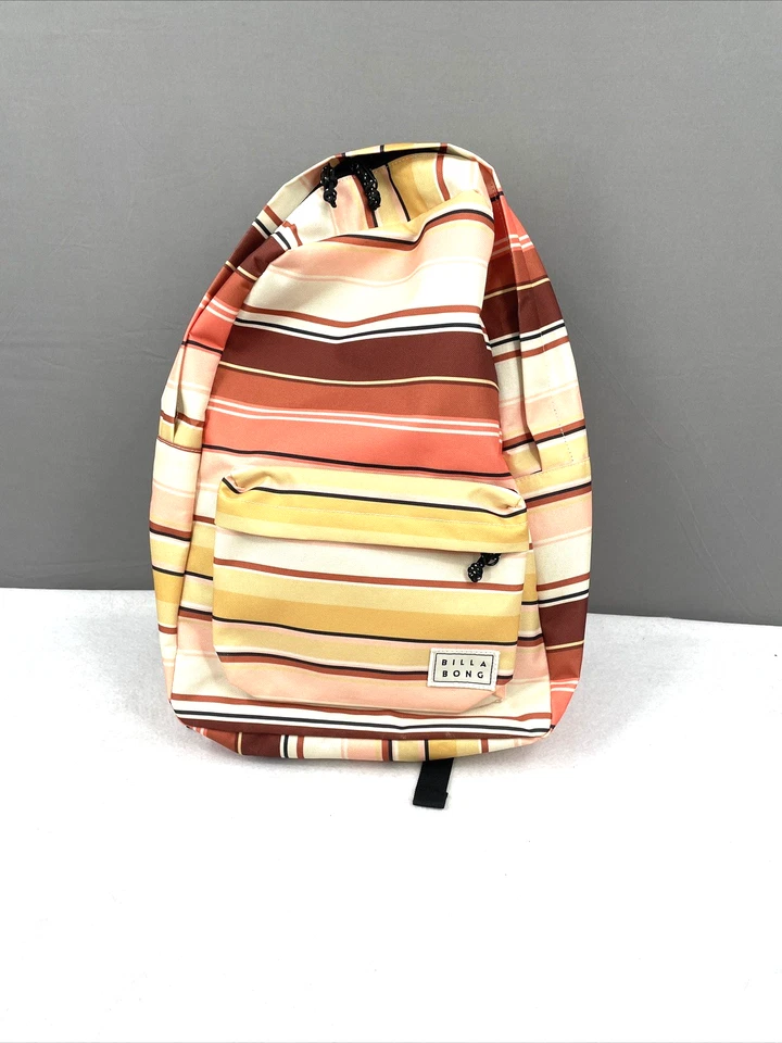 Mochila Billabong Next Time en Amarillo Naranja Rosa Marrón Rayas Foto 2 de 4