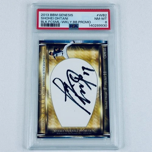 2013 BBM Genesis Shohei Ohtani Black Facsimile Weekly Promo #WB2 PSA 8 NM-MT