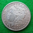 1890-S Morgan Silver Dollar AU