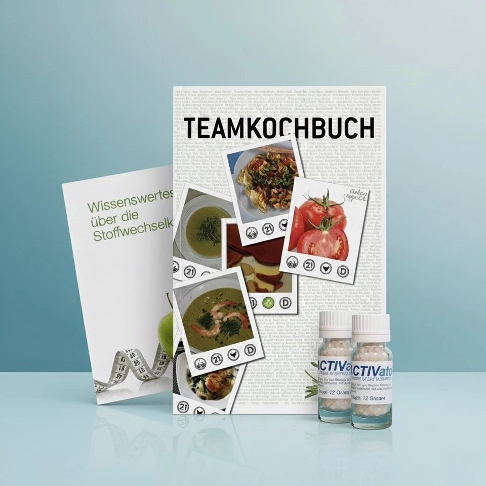MARKENLOS Stoffwechselkur-Set: 2* AktivatorSalz + Teamkochbuch + Stoffwechselkur-Broschüre