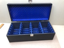 Vintage 8-Track Carrying Case Black Storage Box w/ Handles