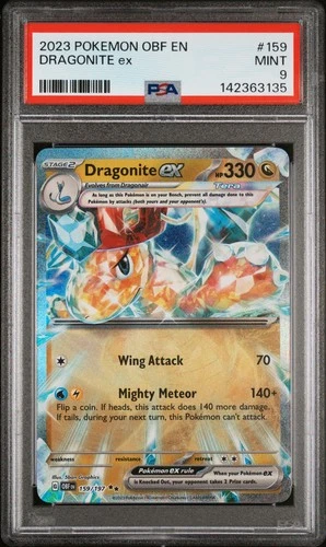 2023 POKEMON OBF EN-OBSIDIAN FLAMES #159 DRAGONITE EX PSA 9