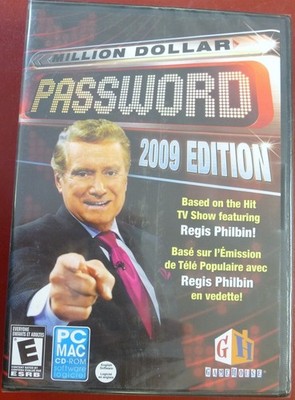Video Game PC Million Dollar Password 2009 Edition with Regis Philbin SEALED