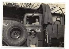 Vintage Vernacular Snapshot WWII Era U.S. Army Field Artillery Truck 5x7 Glossy