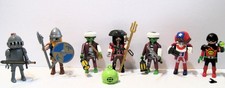 Vintage 1990's Playmobil PIRATE HOOK Knight PILOT Masked Superhero Figure Lot 7