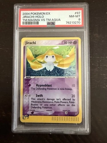 Pokémon Jirachi EX Secret Rare Holo 97/95 Team Magma vs Team Aqua PSA 8 English