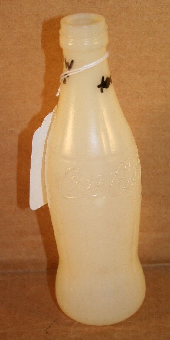 Coca-Cola White Plastic Bottle, Monsanto, 1970/71, 10 Oz Coca-Cola White Plastic Bottle, Monsanto, 1970/71, 10 Oz